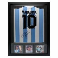 argentina maradona signed shirt framed