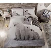 arctic bear black white king size cotton blend duvet cover set raebral ...