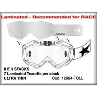 Ariete Goggle Tearoff Kit 12964-TOLL [3 Stacks Of 7 Laminated] Clear