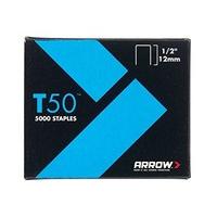 Arrow - T50 Staples 12mm (1/2in) Pack 5000 (4 x 1250) - ARRT5012