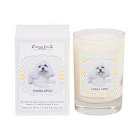 aroma paws glass breed candle lhasa apso 5oz