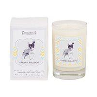 aroma paws glass breed candle french bulldog 5oz