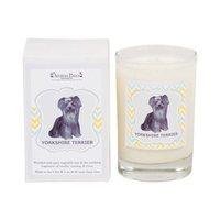 aroma paws glass breed candle yorkshire terrier 5oz