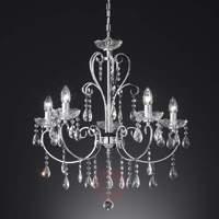 Arizona crystal chandelier with five bulbs