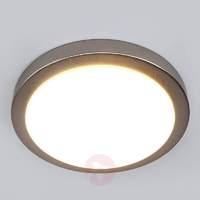 Aras LED bathroom ceiling lamp, matt nickel
