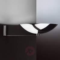 Art Deco wall light with arm, chrome and black
