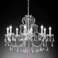 arizona crystal chandelier with eight bulbs