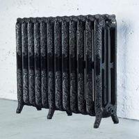 Arroll Montmartre 3 Column Radiator Black & Silver (W)994mm (H)760mm