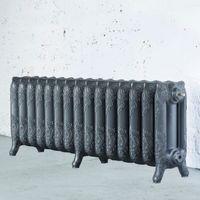 Arroll Montmartre 3 Column Radiator Cast Grey (W)1234mm (H)470mm