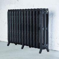 arroll montmartre 3 column radiator black primer w1074mm h760mm