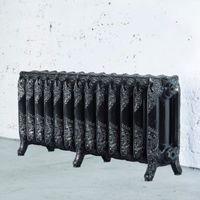 arroll montmartre 3 column radiator black silver w1074mm h470mm