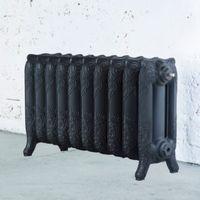 Arroll Montmartre 3 Column Radiator Black Primer (W)834mm (H)470mm