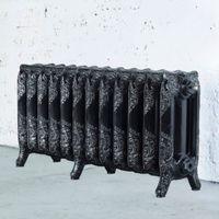 arroll montmartre 3 column radiator black silver w994mm h470mm