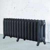 Arroll Montmartre 3 Column Radiator Black Primer (W)1154mm (H)470mm