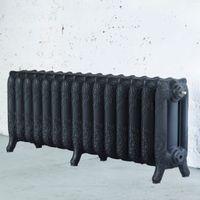 arroll montmartre 3 column radiator black primer w1234mm h470mm