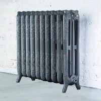 Arroll Montmartre 3 Column Radiator Cast Grey (W)834mm (H)760mm