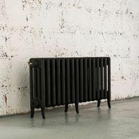 arroll neo classic 4 column radiator black primer w874mm h460mm