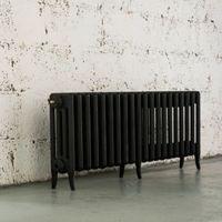 arroll neo classic 4 column radiator black primer w1114mm h460mm