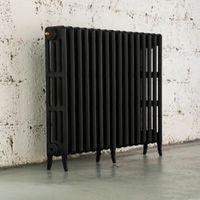 arroll neo classic 4 column radiator black primer w874mm h760mm