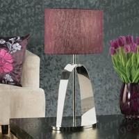 Arc Table Lamp with Purple Shade