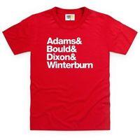 arsenal back four kids t shirt