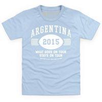Argentina Tour 2015 Rugby Kid\'s T Shirt