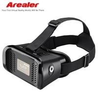 Arealer VR Virtual Reality Glasses Headset 3D Glasses DIY 3D Movie Game Glasses w/ Magnetic Switch Head-Mounted Headband for iPhone Samsung / All 3.5
