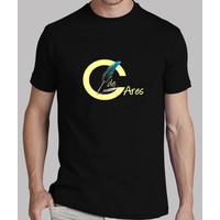 ares circle shirt m short black man logo yellowcake