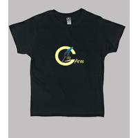 ares circle shirt m child short yellowcake logo