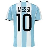 Argentina Home Shirt 2016 Lt Blue with Messi 10 printing