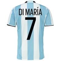 Argentina Home Shirt 2016 Lt Blue with Di Maria 7 printing