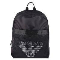 armani jeans mesh logo backpack