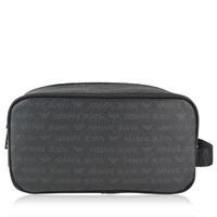 armani jeans logo print wash bag