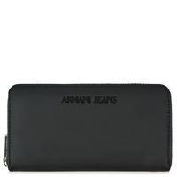 armani jeans logo zip around purse