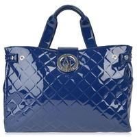 armani jeans quilted eco patent shopper