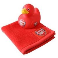 arsenal fc bath time duck and face cloth