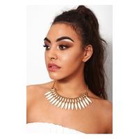 Arca White Embellished Bib Necklace