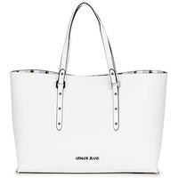 armani jeans gamoura womens shopper bag in white