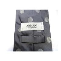 Armani Silver Grey Silk Spotted Tie
