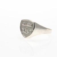 arsenal fc silver plated crest ring small