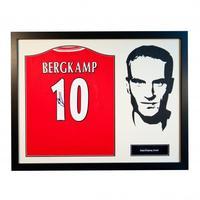 arsenal fc bergkamp signed shirt silhouette