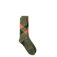 Argyle Socks - Moss Green