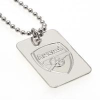 Arsenal F.C. Silver Plated Dog Tag &amp;amp; Chain