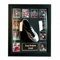 arsenal fc bergkamp signed boot framed