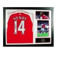 arsenal fc henry signed shirt framed