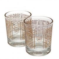 Arsenal F.C. 2pk Whiskey Glass Set TX