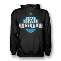 argentina country logo hoody black kids