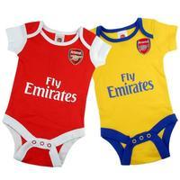 Arsenal F.C. 2 Pack Bodysuit 9/12 mths