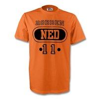 arjen robben holland ned t shirt orange