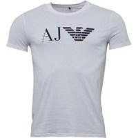 Armani Jeans Mens Crew Neck Logo T-Shirt White